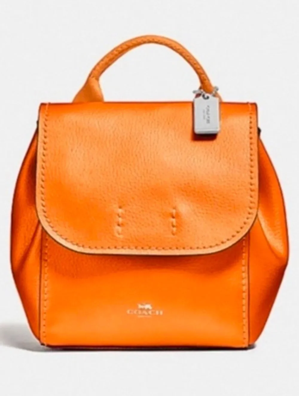 🩵NWT Coach Metallic Derby Pebble Leather Convertible Crossbody Backpack